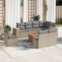 9-teiliges Gartensofa-Set mit beigen synthetischen Rattankissen von , Gartensets - Ref: Foro24-3257816, Preis: 572,29 €, Raba...