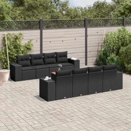 8-piece garden sofa set and black synthetic rattan cushions by , Garden sets - Ref: Foro24-3225362, Price: 672,30 €, Discount: %