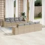 9-piece garden sofa set with beige synthetic rattan cushions by , Garden sets - Ref: Foro24-3257697, Price: 653,39 €, Discoun...