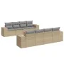 9-piece garden sofa set with beige synthetic rattan cushions by , Garden sets - Ref: Foro24-3257697, Price: 653,39 €, Discoun...