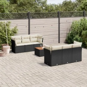7-piece garden dining set and black synthetic rattan cushions by , Garden sets - Ref: Foro24-3223487, Price: 425,61 €, Discou...