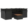 Set de comedor de jardín 7 pzas y cojines ratán sintético negro de , Conjuntos de jardín - Ref: Foro24-3223493, Precio: 440,0...