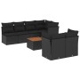 8-teiliges Gartensofa-Set und schwarze synthetische Rattankissen von , Gartensets - Ref: Foro24-3223514, Preis: 511,00 €, Rab...