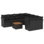 8-teiliges Gartensofa-Set und schwarze synthetische Rattankissen von , Gartensets - Ref: Foro24-3223528, Preis: 556,89 €, Rab...
