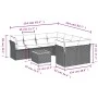 8-teiliges Gartensofa-Set und schwarze synthetische Rattankissen von , Gartensets - Ref: Foro24-3223528, Preis: 556,89 €, Rab...