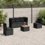 6-piece garden sofa set and black synthetic rattan cushions by , Garden sets - Ref: Foro24-3223542, Price: 378,92 €, Discount: %