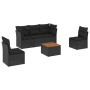 6-piece garden sofa set and black synthetic rattan cushions by , Garden sets - Ref: Foro24-3223542, Price: 368,94 €, Discount: %