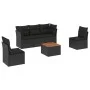 6-piece garden sofa set and black synthetic rattan cushions by , Garden sets - Ref: Foro24-3223542, Price: 378,92 €, Discount: %