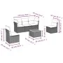 6-piece garden sofa set and black synthetic rattan cushions by , Garden sets - Ref: Foro24-3223542, Price: 378,92 €, Discount: %