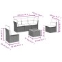 6-teiliges Gartensofa-Set und schwarze synthetische Rattankissen von , Gartensets - Ref: Foro24-3223542, Preis: 368,94 €, Rab...