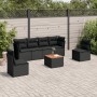7-piece garden dining set and black synthetic rattan cushions by , Garden sets - Ref: Foro24-3223549, Price: 410,11 €, Discou...