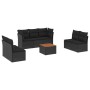 8-teiliges Gartensofa-Set und schwarze synthetische Rattankissen von , Gartensets - Ref: Foro24-3223563, Preis: 460,61 €, Rab...