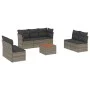 8-piece garden sofa set and gray synthetic rattan cushions by , Garden sets - Ref: Foro24-3223568, Price: 432,07 €, Discount: %