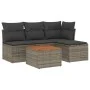 Garden sofa set with cushions 5 pieces gray synthetic rattan by , Garden sets - Ref: Foro24-3223596, Price: 254,14 €, Discoun...