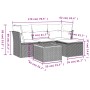 5-teiliges Gartenmöbel-Set und schwarze synthetische Rattankissen von , Gartensets - Ref: Foro24-3223606, Preis: 258,63 €, Ra...