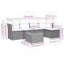 6-piece garden sofa set and black synthetic rattan cushions by , Garden sets - Ref: Foro24-3223612, Price: 338,86 €, Discount: %