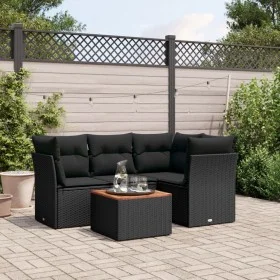 5-piece garden furniture set and black synthetic rattan cushions by , Garden sets - Ref: Foro24-3223619, Price: 325,30 €, Dis...