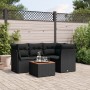 5-teiliges Gartenmöbel-Set und schwarze synthetische Rattankissen von , Gartensets - Ref: Foro24-3223619, Preis: 319,33 €, Ra...
