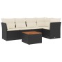 6-teiliges Gartensofa-Set und schwarze synthetische Rattankissen von , Gartensets - Ref: Foro24-3223627, Preis: 344,93 €, Rab...