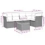 6-teiliges Gartensofa-Set und schwarze synthetische Rattankissen von , Gartensets - Ref: Foro24-3223627, Preis: 360,40 €, Rab...