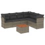 7-teiliges Gartensofa-Set mit grauen PE-Rattan-Kissen von , Gartensets - Ref: Foro24-3223659, Preis: 387,56 €, Rabatt: %