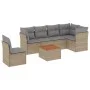7-piece garden sofa set and beige synthetic rattan cushions by , Garden sets - Ref: Foro24-3223665, Price: 414,84 €, Discount: %