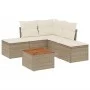 Garden sofa set with cushions 6 pieces beige synthetic rattan by , Garden sets - Ref: Foro24-3223671, Price: 351,78 €, Discou...