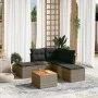 6-piece garden furniture set and gray synthetic rattan cushions by , Garden sets - Ref: Foro24-3223673, Price: 292,72 €, Disc...