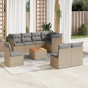 9-piece garden sofa set with beige synthetic rattan cushions by , Garden sets - Ref: Foro24-3223686, Price: 521,07 €, Discoun...