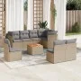 9-piece garden sofa set with beige synthetic rattan cushions by , Garden sets - Ref: Foro24-3223686, Price: 521,07 €, Discoun...