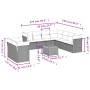10-teilige Gartensofagarnitur mit grauen synthetischen Rattankissen von , Gartensets - Ref: Foro24-3223715, Preis: 594,00 €, ...