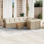 Gartensofa-Set mit beigen Kissen, 10-teilig, synthetisches Rattan von , Gartensets - Ref: Foro24-3223818, Preis: 631,38 €, Ra...