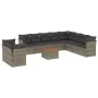 Set de sofás de jardín 11 pzas y cojines ratán sintético gris de , Conjuntos de jardín - Ref: Foro24-3223722, Precio: 647,92 ...