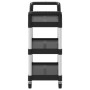 3-tier black aluminum cart 77x34x72 cm by , Kitchen and dining carts - Ref: Foro24-30322, Price: 57,63 €, Discount: %