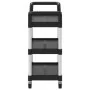 3-tier black aluminum cart 77x34x72 cm by , Kitchen and dining carts - Ref: Foro24-30322, Price: 56,75 €, Discount: %