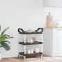 Carrito de 3 niveles aluminio negro 81x41x92 cm de , Carros de cocina y comedor - Ref: Foro24-30320, Precio: 81,69 €, Descuen...
