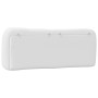 Cabecero de cama acolchado cuero sintético blanco 120 cm