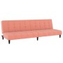 Pink velvet 2-seater sofa bed by , Sofas - Ref: Foro24-375767, Price: 236,40 €, Discount: %