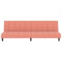 Pink velvet 2-seater sofa bed by , Sofas - Ref: Foro24-375767, Price: 236,40 €, Discount: %