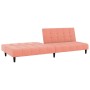 Pink velvet 2-seater sofa bed by , Sofas - Ref: Foro24-375767, Price: 236,40 €, Discount: %