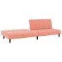 Rosafarbenes 2-Sitzer-Schlafsofa aus Samt von , Sofas - Ref: Foro24-375767, Preis: 241,41 €, Rabatt: %
