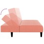 Pink velvet 2-seater sofa bed by , Sofas - Ref: Foro24-375767, Price: 236,40 €, Discount: %