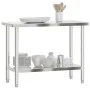 Mesa de trabajo de cocina acero inoxidable 110x55x85 cm de , Restauración - Ref: Foro24-376455, Precio: 150,37 €, Descuento: %