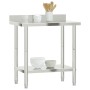 Mesa trabajo cocina y salpicadero acero inoxidable 82,5x55x93cm de , Restauración - Ref: Foro24-376457, Precio: 120,29 €