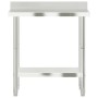 Mesa trabajo cocina y salpicadero acero inoxidable 82,5x55x93cm de , Restauración - Ref: Foro24-376457, Precio: 120,29 €