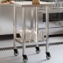 Küchenarbeitstisch mit Edelstahlrädern 55x55x85 cm von , Wiederherstellung - Ref: Foro24-376462, Preis: 192,01 €, Rabatt: %