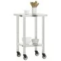 Küchenarbeitstisch mit Edelstahlrädern 55x55x85 cm von , Wiederherstellung - Ref: Foro24-376462, Preis: 186,68 €, Rabatt: %