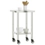 Küchenarbeitstisch mit Edelstahlrädern 55x55x85 cm von , Wiederherstellung - Ref: Foro24-376462, Preis: 192,01 €, Rabatt: %