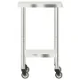 Küchenarbeitstisch mit Edelstahlrädern 55x55x85 cm von , Wiederherstellung - Ref: Foro24-376462, Preis: 186,68 €, Rabatt: %