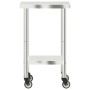 Küchenarbeitstisch mit Edelstahlrädern 55x55x85 cm von , Wiederherstellung - Ref: Foro24-376462, Preis: 192,01 €, Rabatt: %